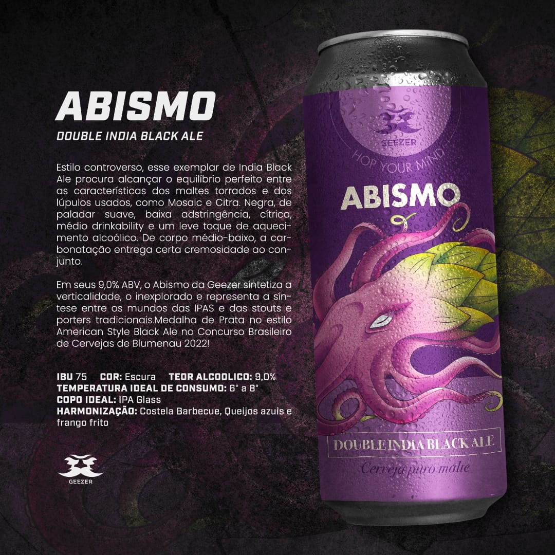 ABISMO DOUBLE INDIA BLACK ALE LATA 473 ML - Imagem 2